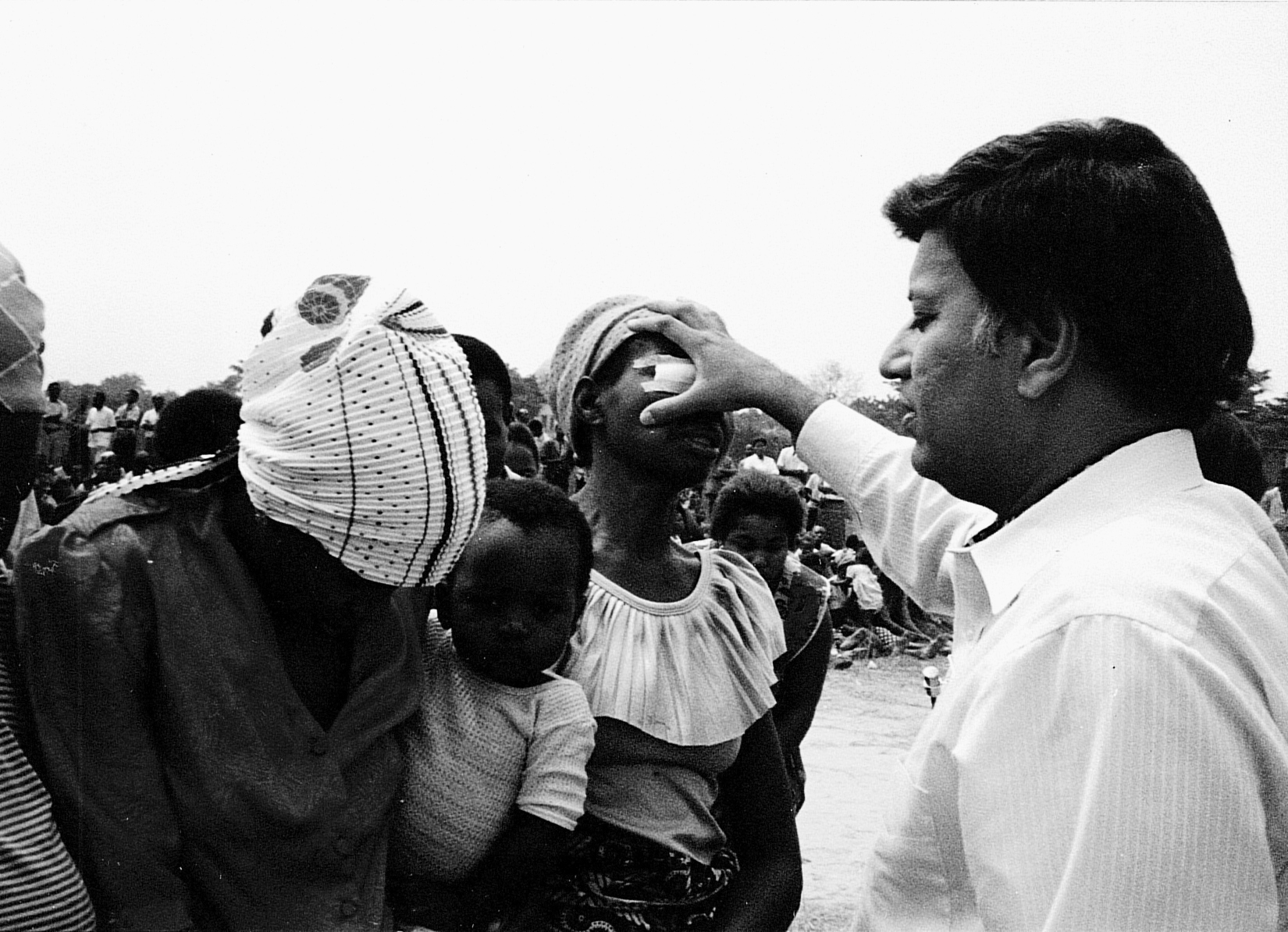 Mahesh praying Africa closeup